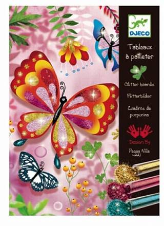 Раскраска Блестящие бабочки 